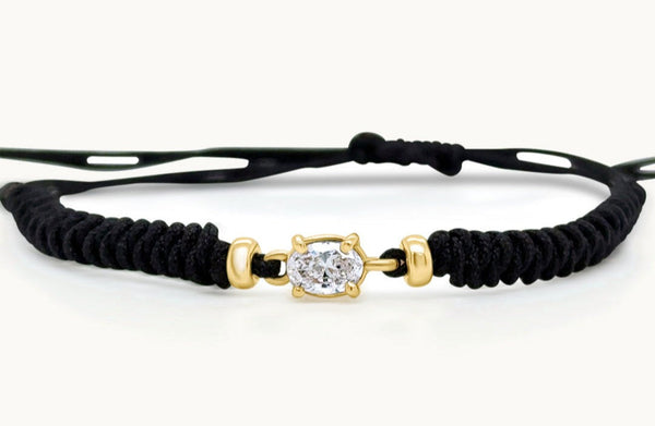 April Diamond & Gold Birthstone Bracelet