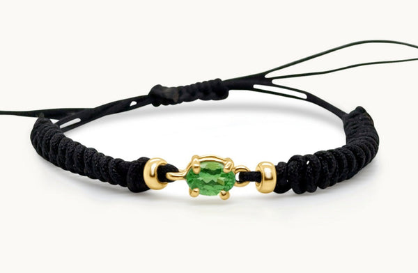 May Emerald & Gold Birthstone Bracelet