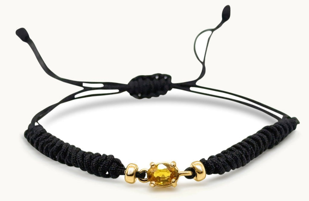November Citrine & Gold Birthstone Bracelet