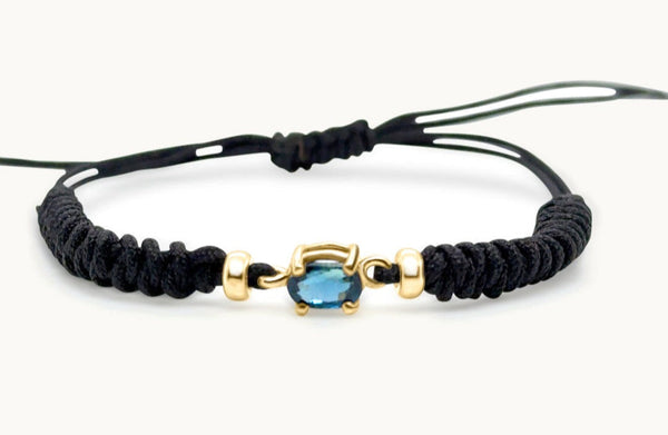 September Blue Sapphire & Gold Birthstone Bracelet