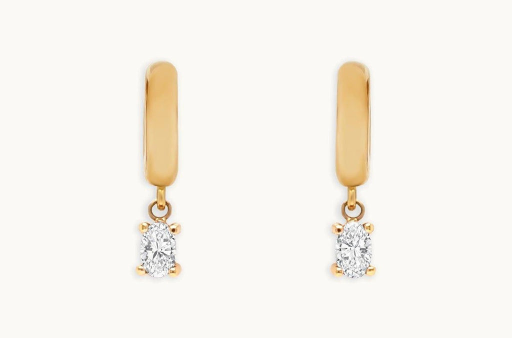 Birthstone & Gold Huggies Prisma Collection