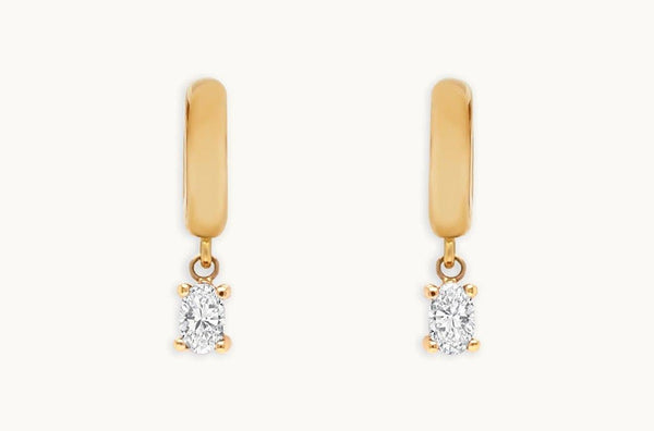 Birthstone & Gold Huggies Prisma Collection