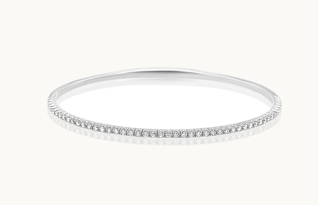 Bracelet 14kt White Gold & Diamonds Bangle Tennis