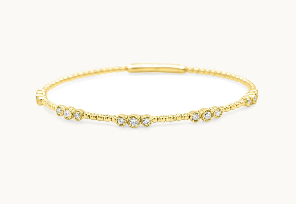 Bracelet 14kt Yellow Gold & Diamonds Bangle