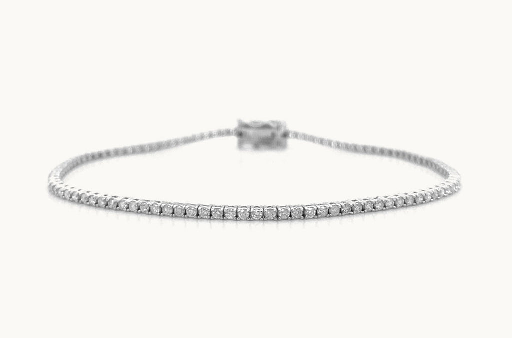 Bracelet 18kt White Gold Tennis with 79 Diamonds 1.50 cts