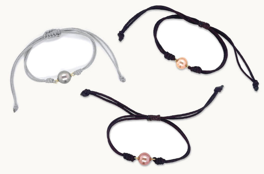 Bracelet Center South Sea Pearl & Cord