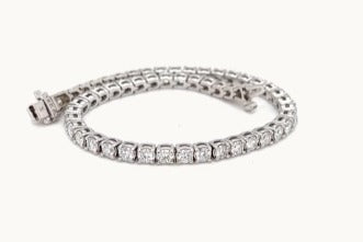Bracelet Perpetual Tennis 18kt White Gold & 42 Diamonds  6.40 cts