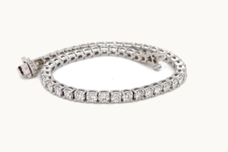 Bracelet Perpetual Tennis 18kt White Gold & 42 Diamonds  6.40 cts