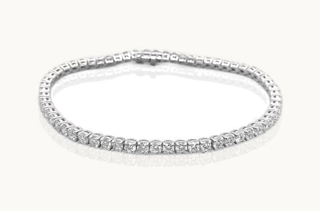 Bracelet Perpetual Tennis 14kt White Gold & Lab Diamonds 5 cts.