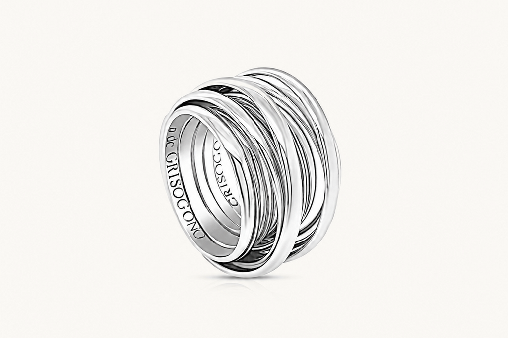 De Grisogono Allegra Ring 18k White Gold Size 6.5 26.00 Grams