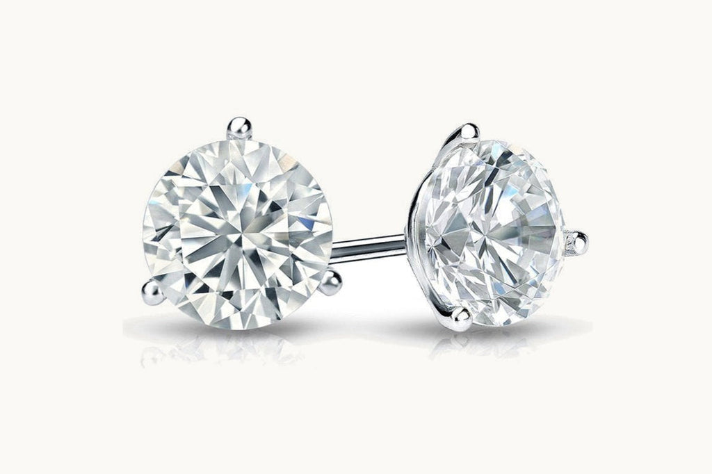 Earrings 6.02 tcw Natural Round Diamonds GIA I VVS2 / G VVS2 Platinum Studs