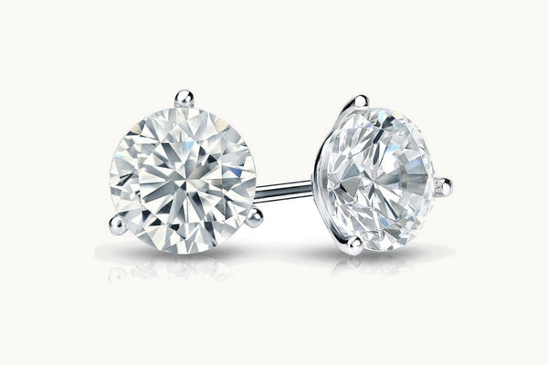 Earrings 6.02 tcw Natural Round Diamonds GIA I VVS2 / G VVS2 Platinum Studs