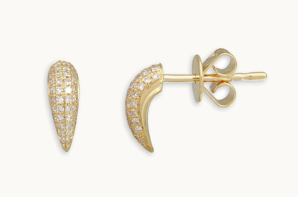 Earrings Claws 14kt Gold & Diamonds