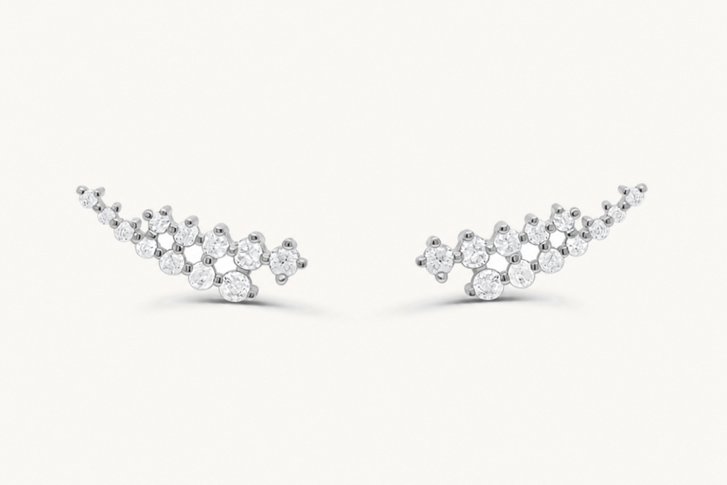 Earrings Crawler 14kt White Gold & Diamonds