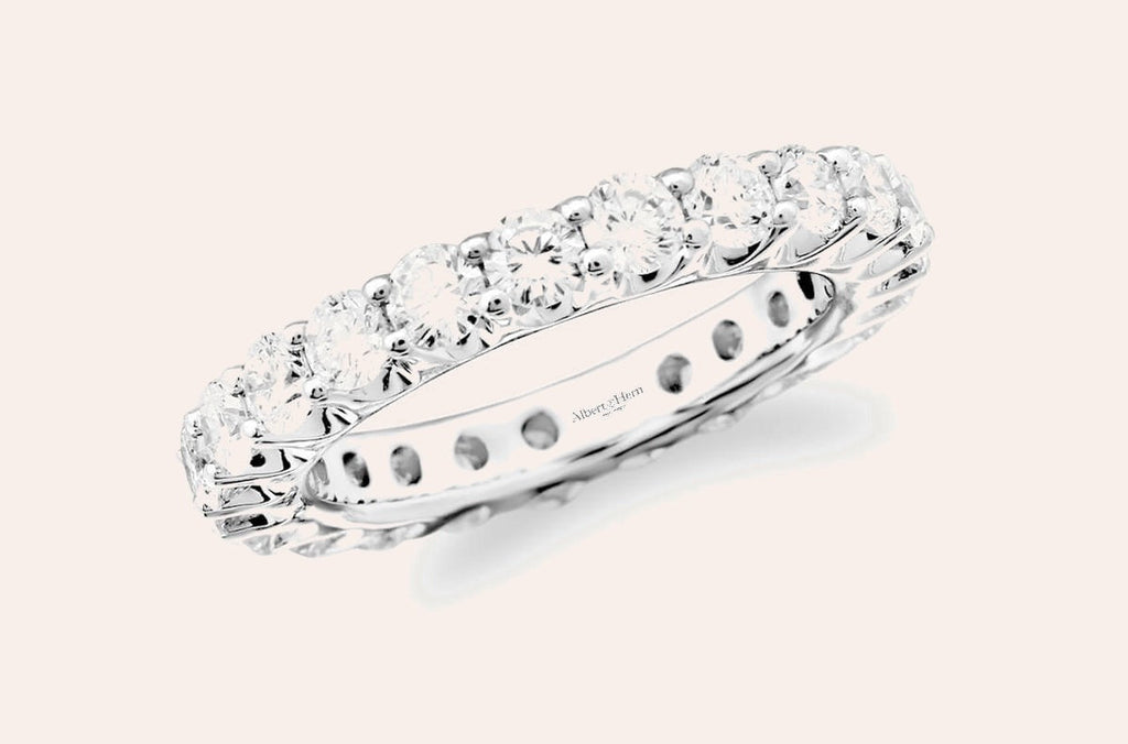 Eternity Ring 18kt Gold 20 Round Diamonds 2.59cts