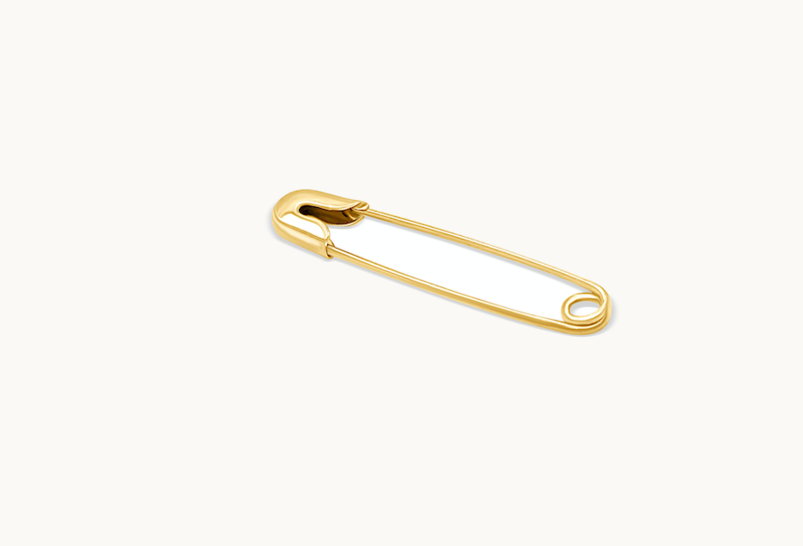 Kids 14kt Gold Solid Safety Pin