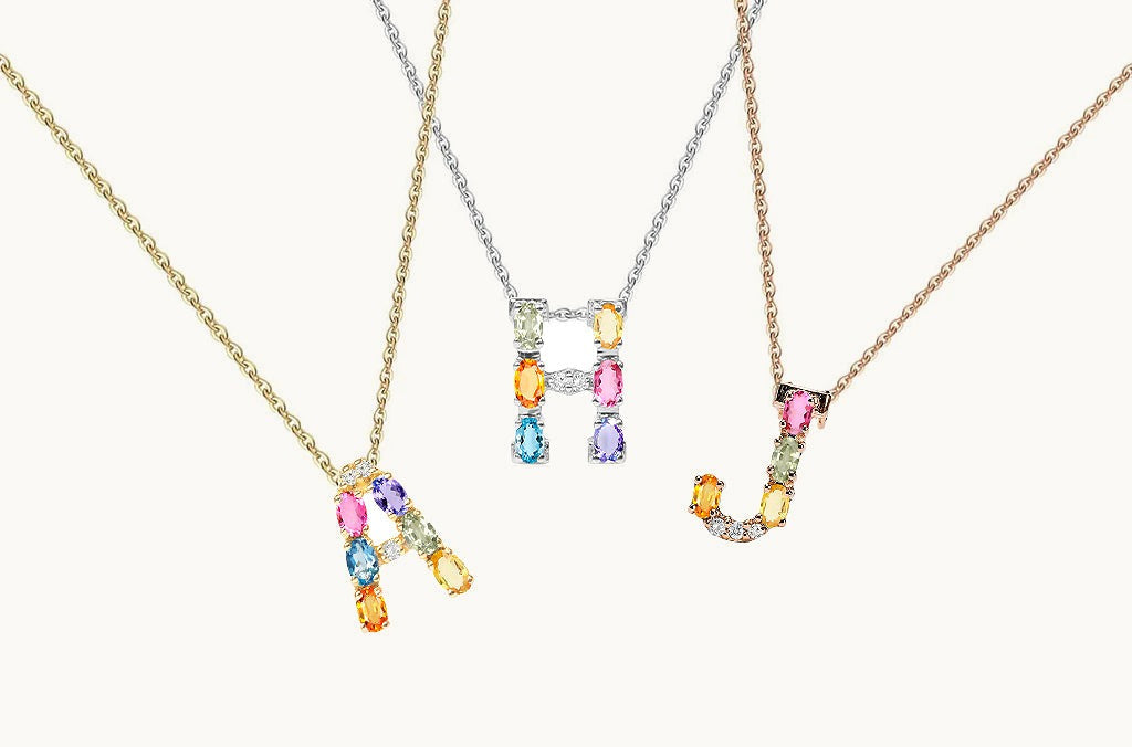 Pendant Letter A Initial 18kt Gold