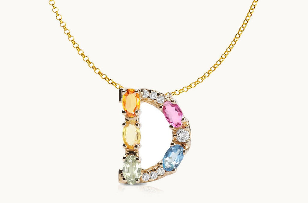 Pendant Letter D Initial 18kt Gold