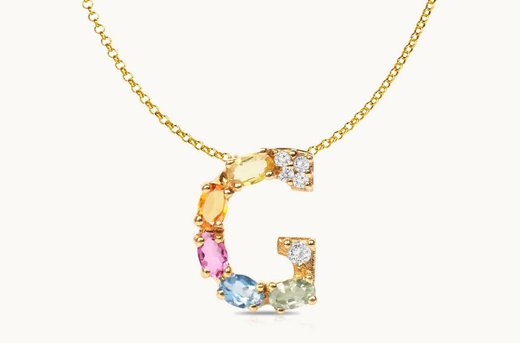 Pendant Letter G Initial 18kt Gold
