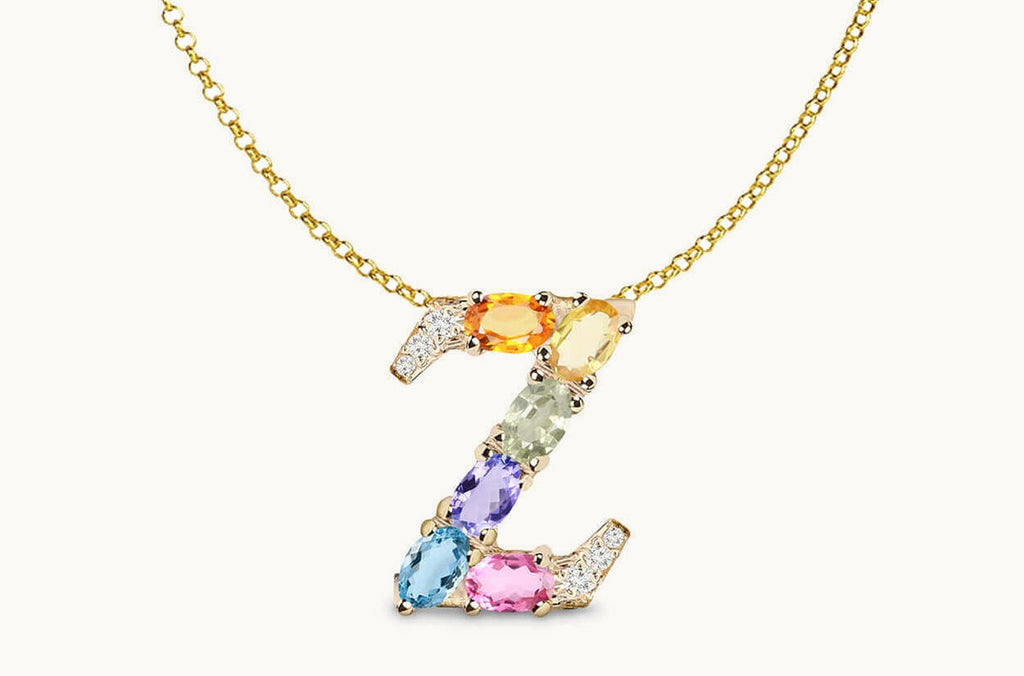 Pendant Letter Z Initial 18kt Gold