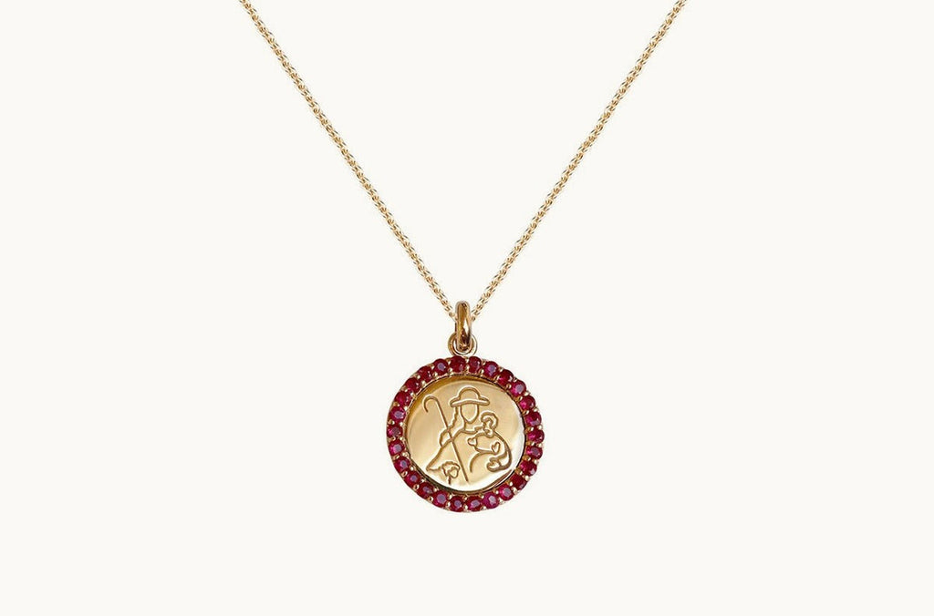 Medal Divine Shepherdes | Divina Pastora Gold & Ruby