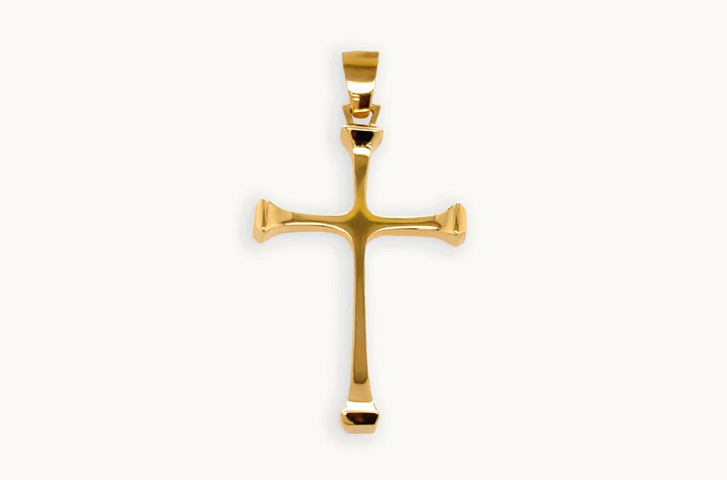 Men's 18kt Gold Large Cross Pendant 4.3 grams