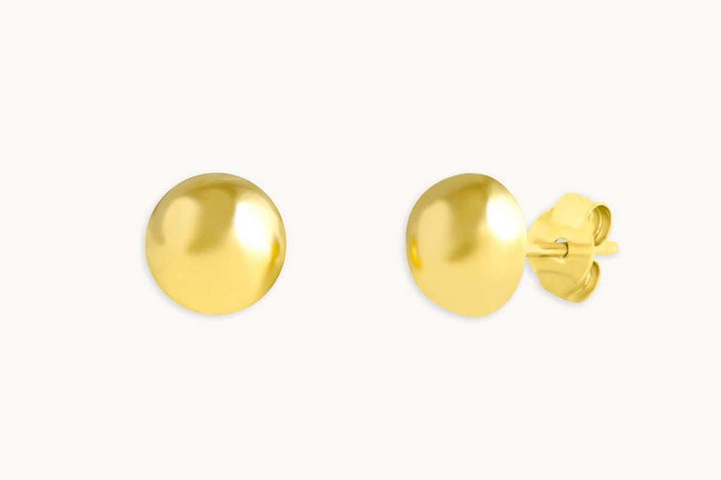 Mini Earrings 18kt Gold Ball 6mm Studs