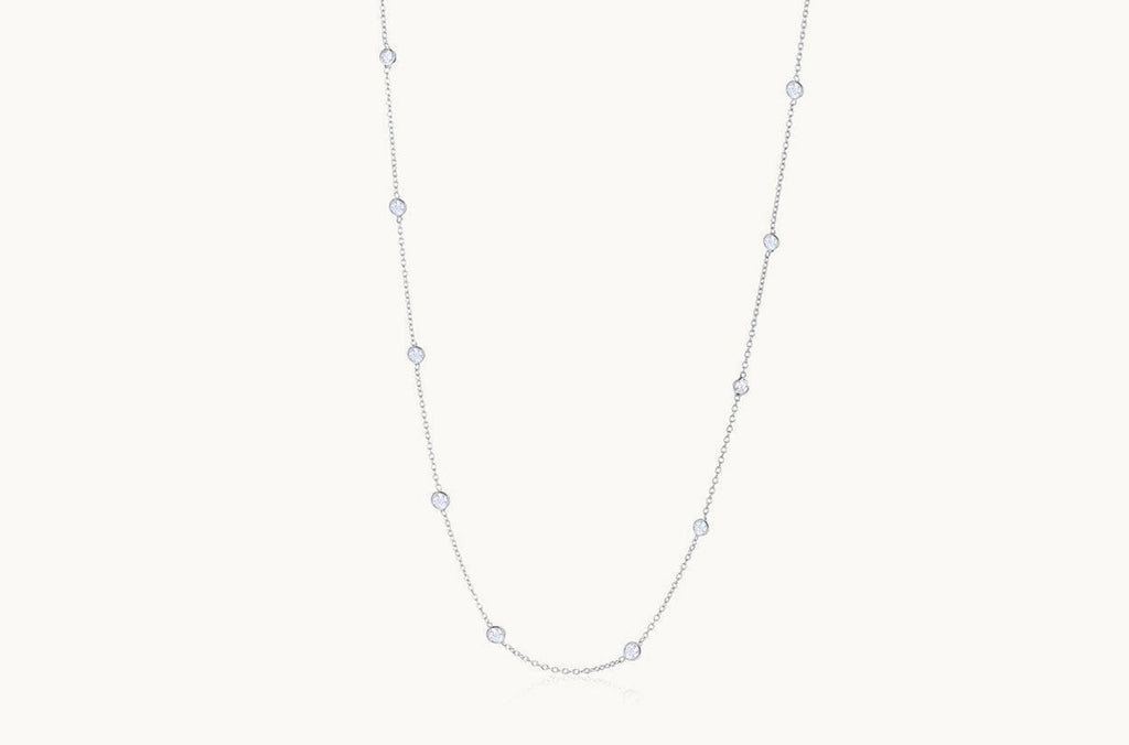 Necklace 18kt Gold Diamond by the Yard Chain 21.5 inches