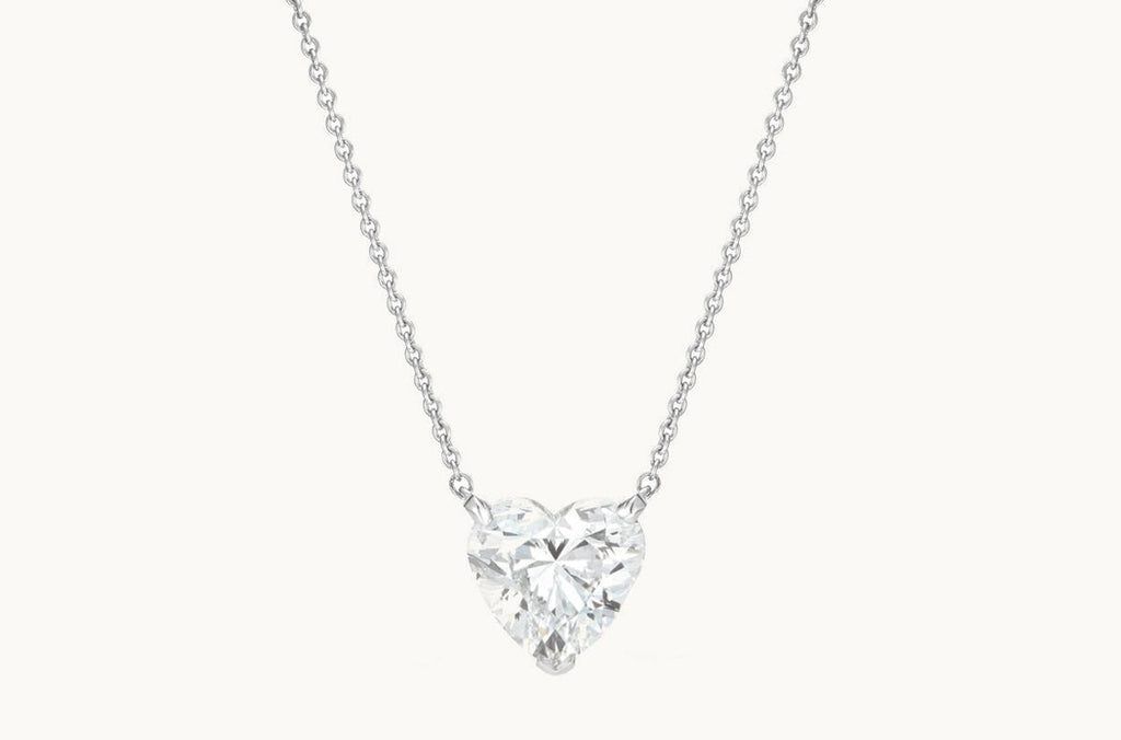 Necklace Platinum Heart Shape Diamond