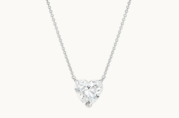 Necklace Platinum Heart Shape Diamond