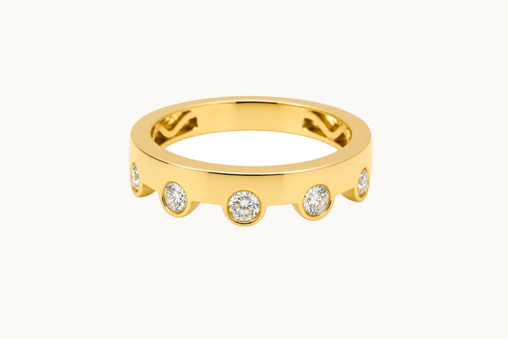 Ring 14Kt Yellow Gold Diamonds