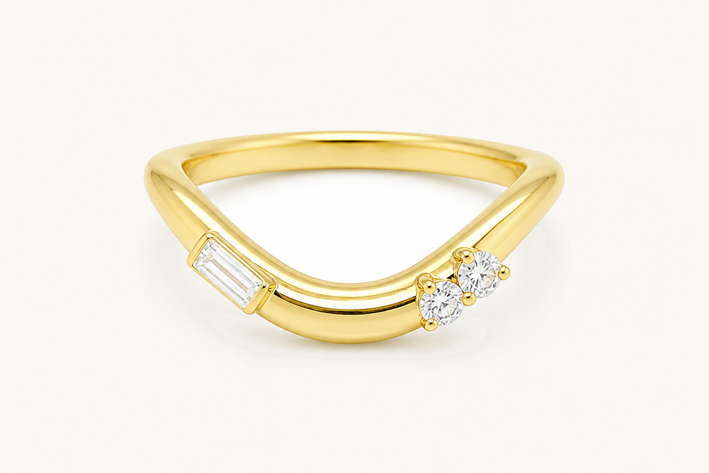 Ring 14kt Yellow Gold & Mixed Cut Diamonds
