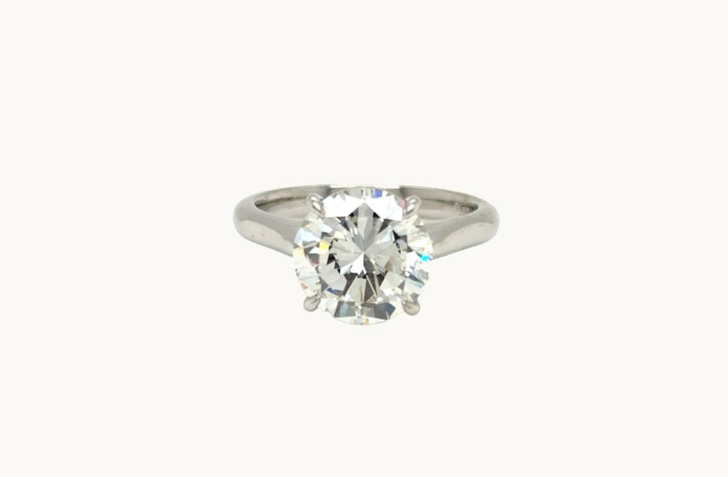 Ring Platinum GIA Round Diamond 3.02cts I VVS2