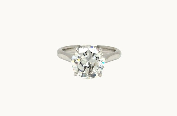 Ring Platinum GIA Round Diamond 3.02cts I VVS2