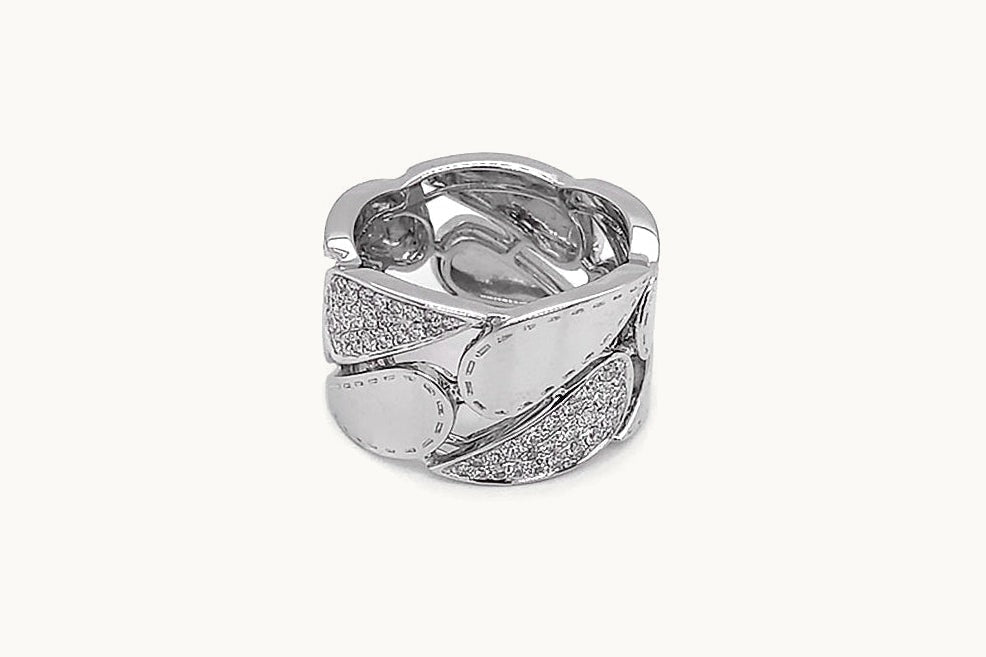 Ring 18kt White Gold & Diamonds Tears