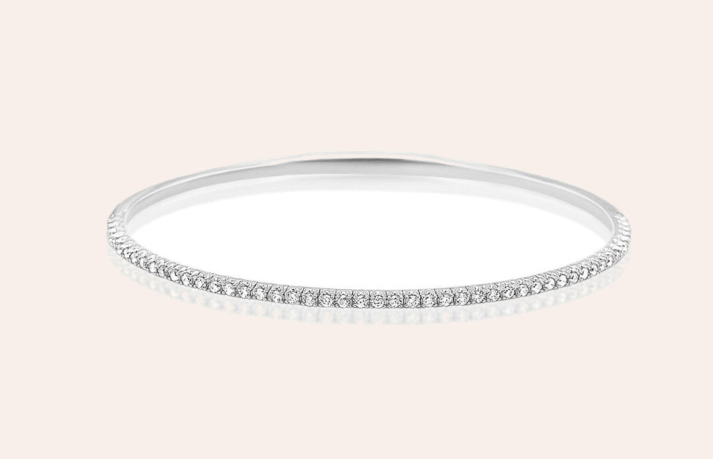 Bracelet 14kt White Gold & Diamonds Bangle Tennis