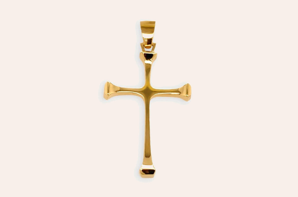 Men's 18kt Gold Large Cross Pendant 4.3 grams