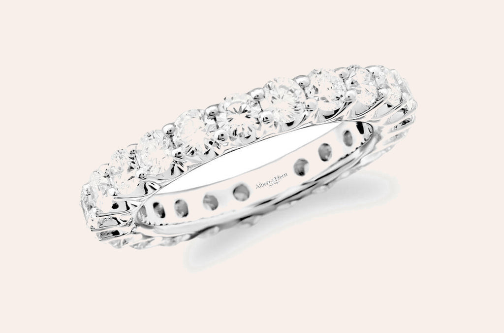Eternity Ring 18kt Gold 20 Round Diamonds 2.59cts