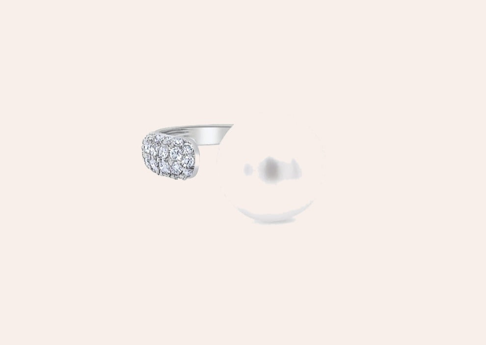 Ring 18kt White Gold South Sea Pearl and Diamonds