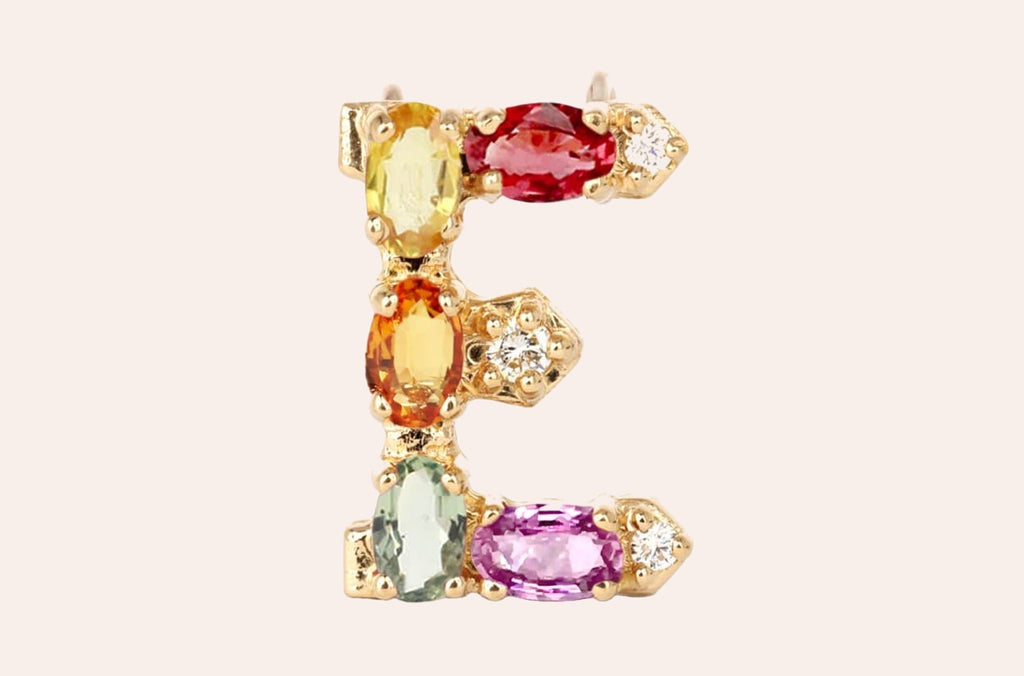 Cufflinks Letter E Initial 18kt Gold