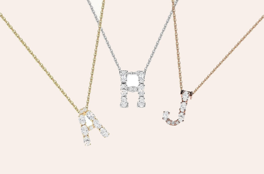 Pendant Letter Initial 18kt Gold Winter Collection