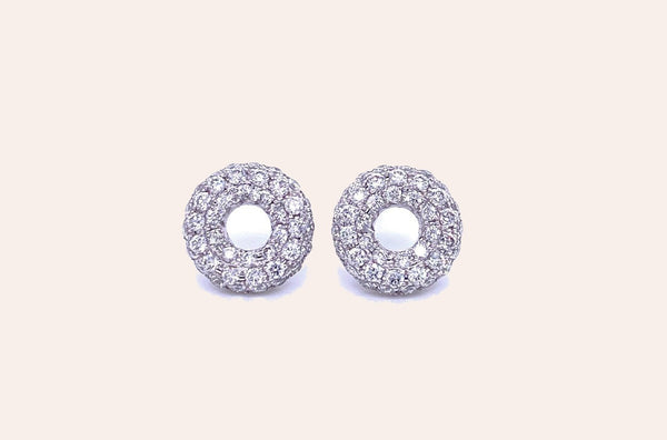 Earrings 18kt Gold Lifesavers & Diamonds
