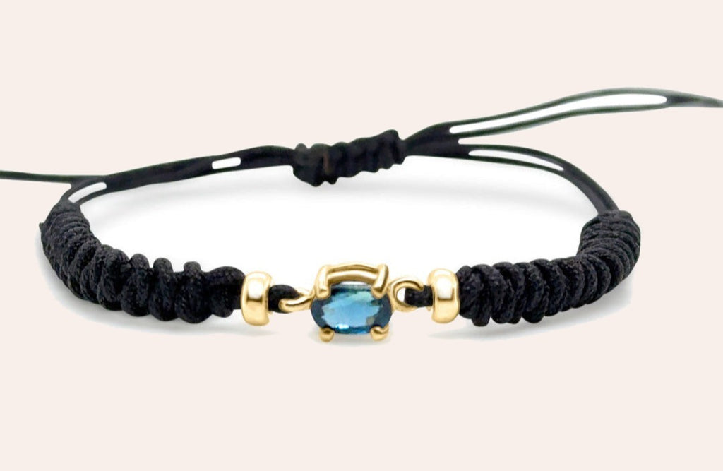 September Blue Sapphire & Gold Birthstone Bracelet