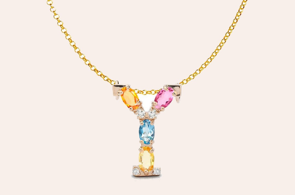 Pendant Letter Y Initial 18kt Gold