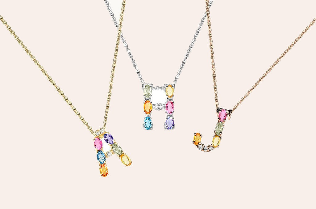 Pendant Letter A Initial 18kt Gold