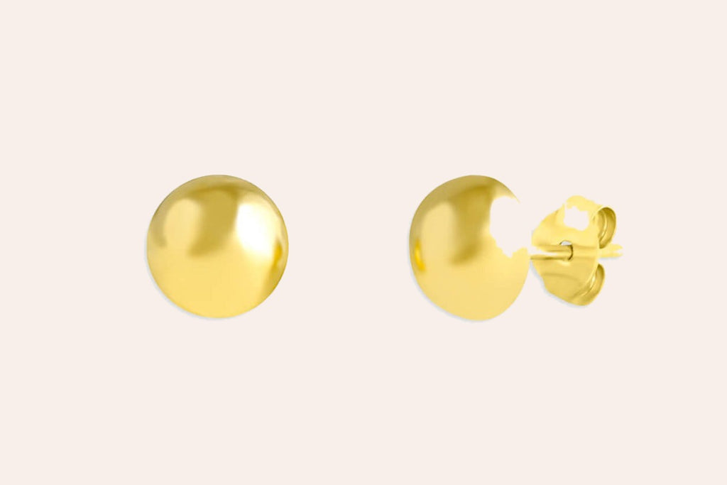 Mini Earrings 18kt Gold Ball 6mm Studs