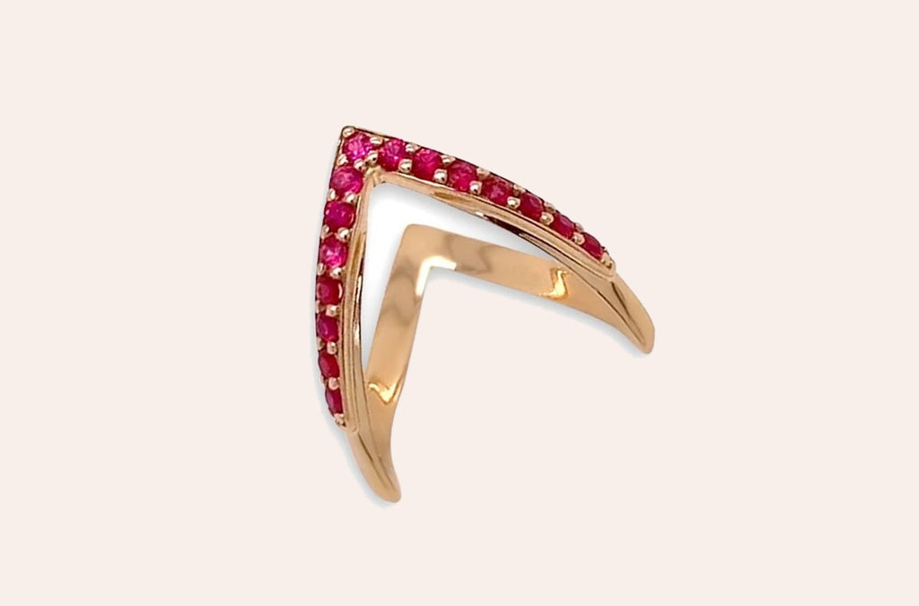Ring 14kt Gold Lupita with Gemstones