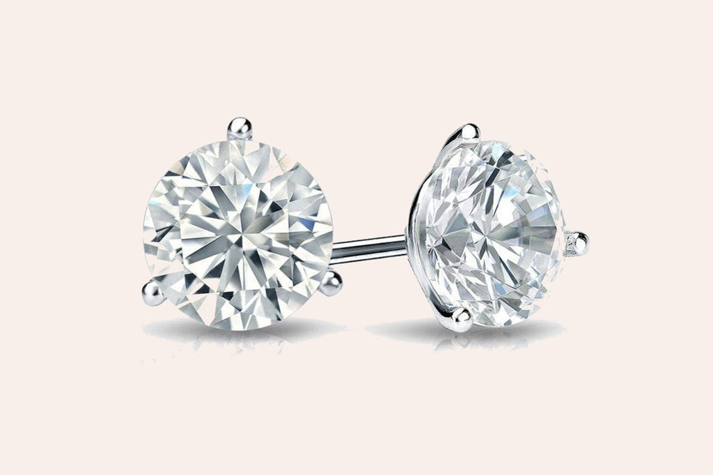 Earrings 6.02 tcw Natural Round Diamonds GIA I VVS2 / G VVS2 Platinum Studs