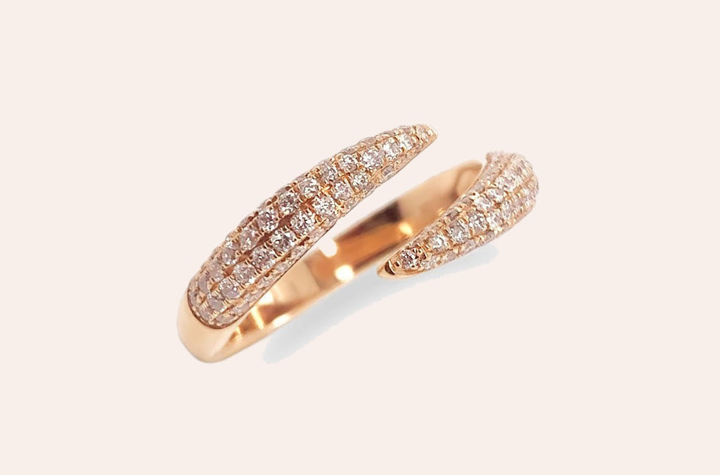 Ring 18kt Gold Claw with Diamonds