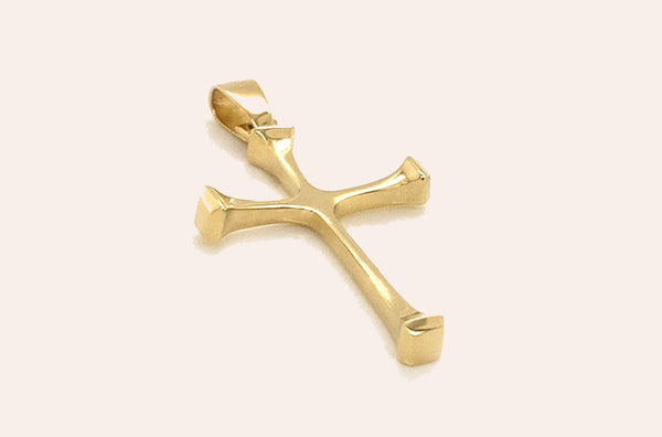 Men's 18kt Gold Large Cross Pendant 4.3 grams